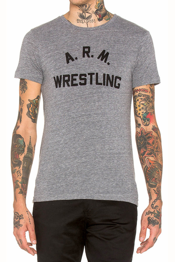 Rxmance Unisex Heather Grey 'Arm Wrestling' Tee
