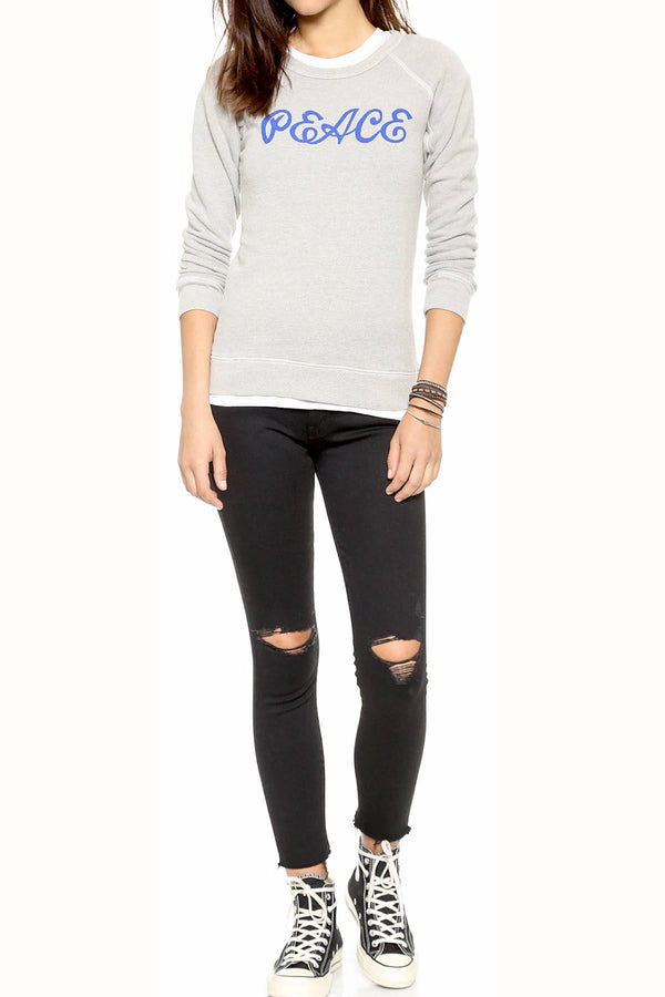 Rxmance Unisex Oatmeal 'Peace' Sweatshirt