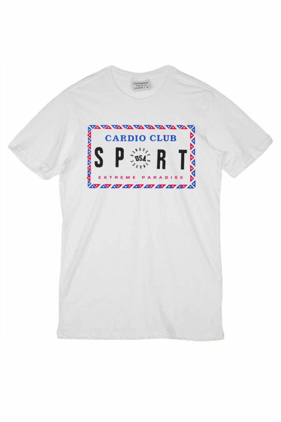 Rxmance Unisex White Cardio Club Crew Tee