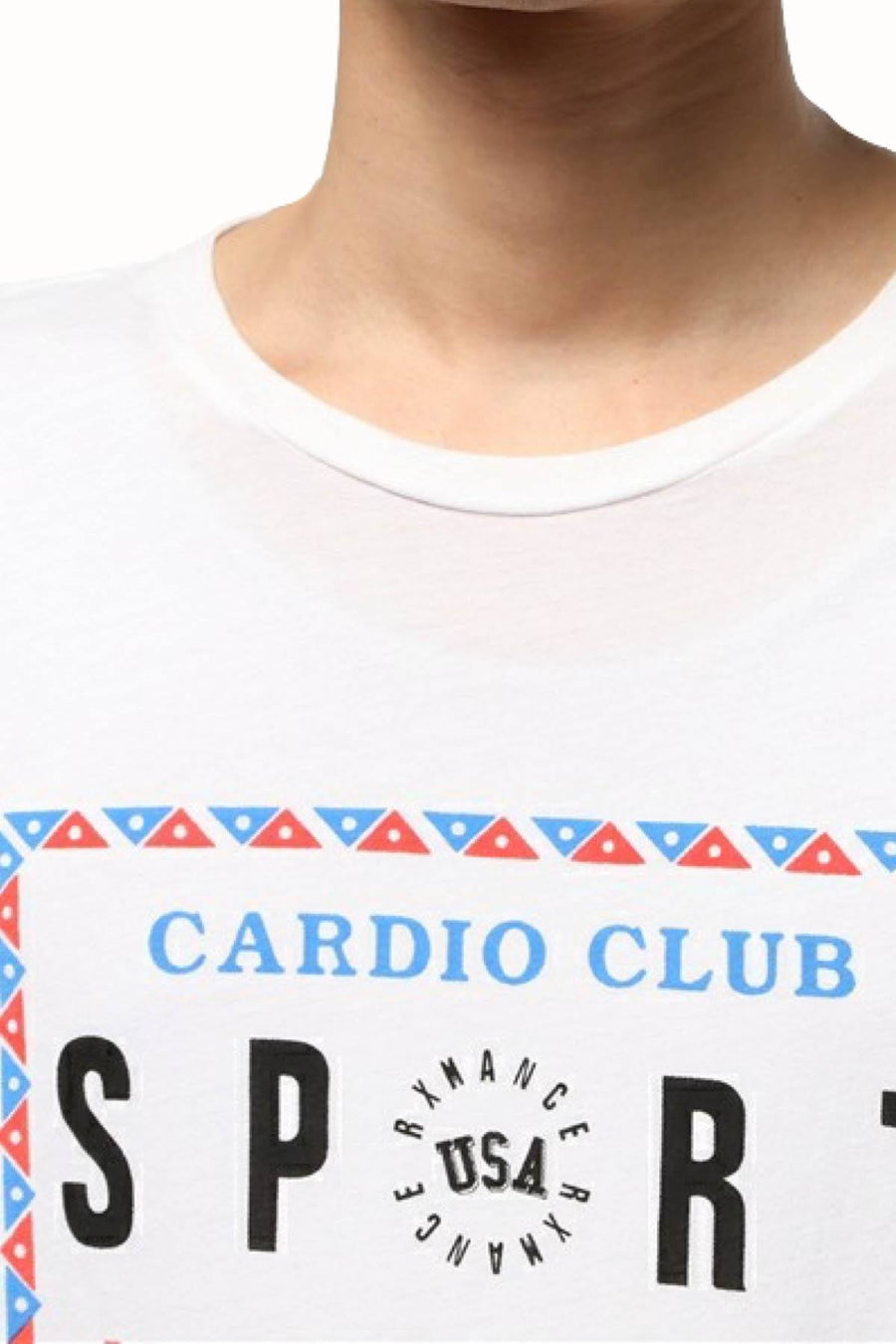 Rxmance Unisex White Cardio Club Crew Tee