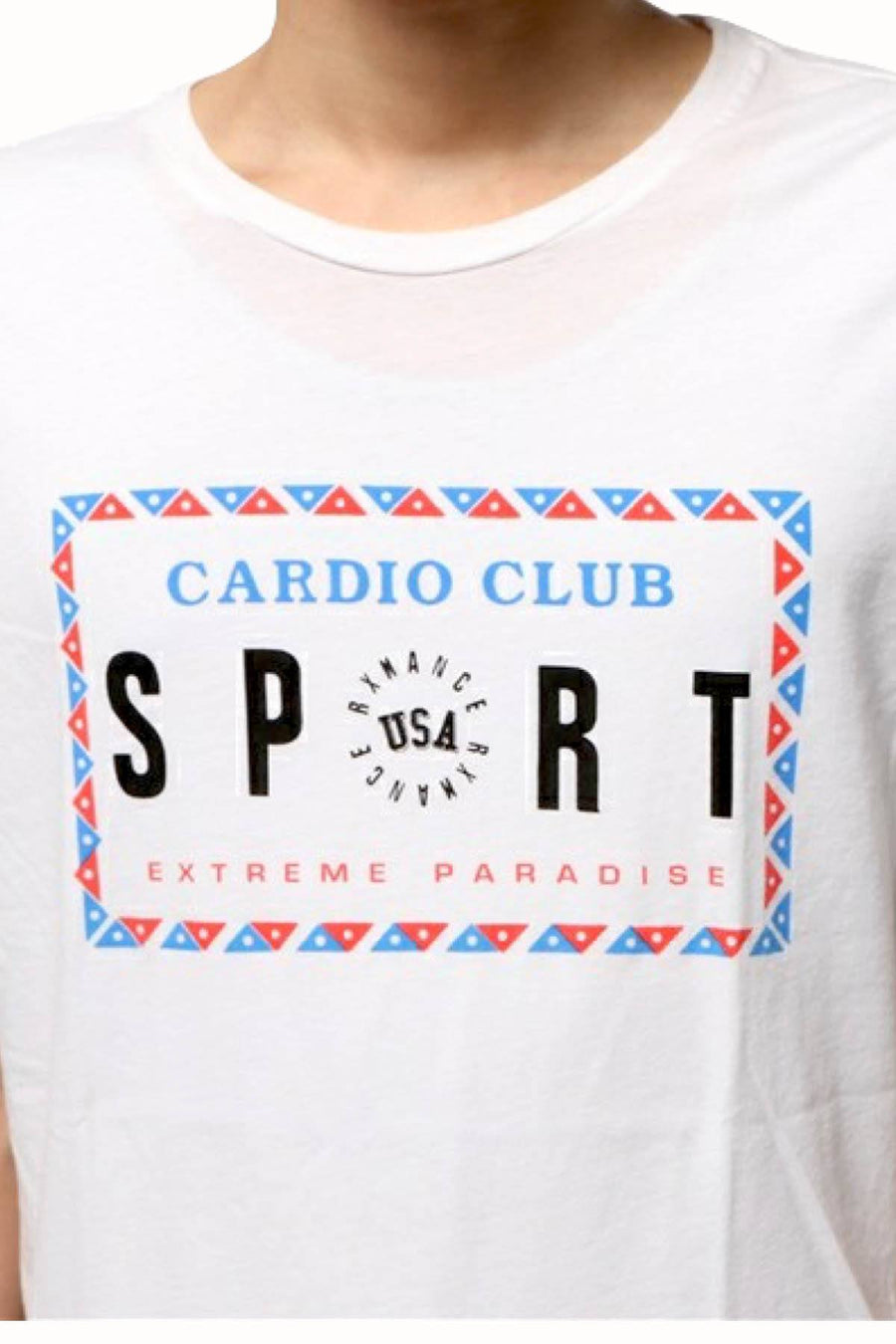 Rxmance Unisex White Cardio Club Crew Tee