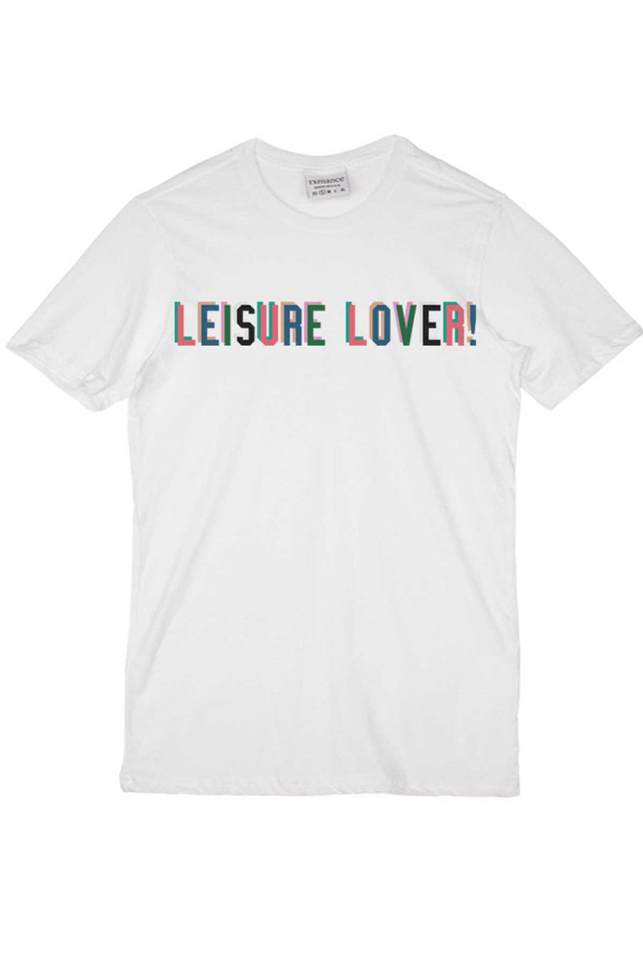 Rxmance Unisex White Leisure Lover Crew T