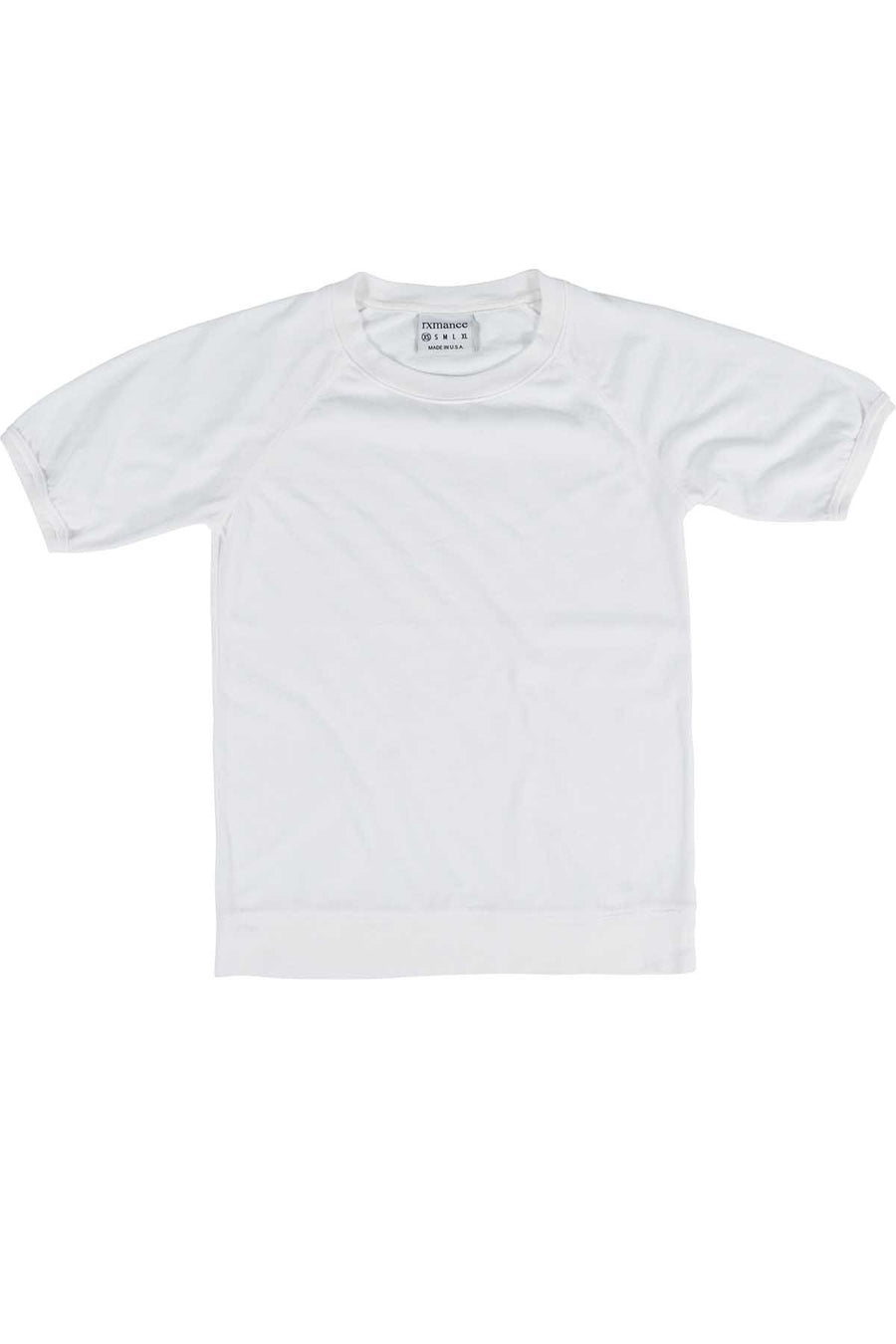 Rxmance Unisex White Loose Knit Short Sleeve Tee