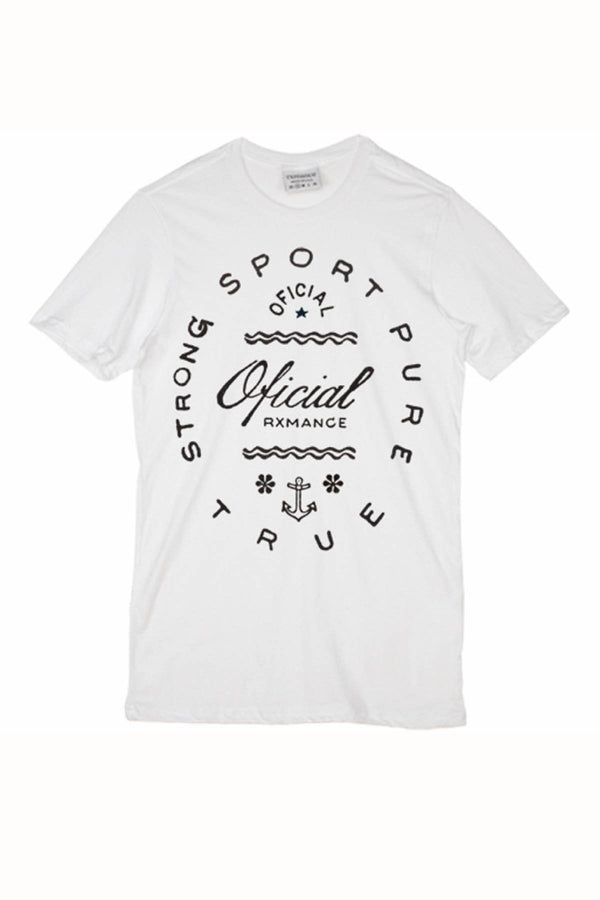 Rxmance Unisex White Oficial Crew Tee