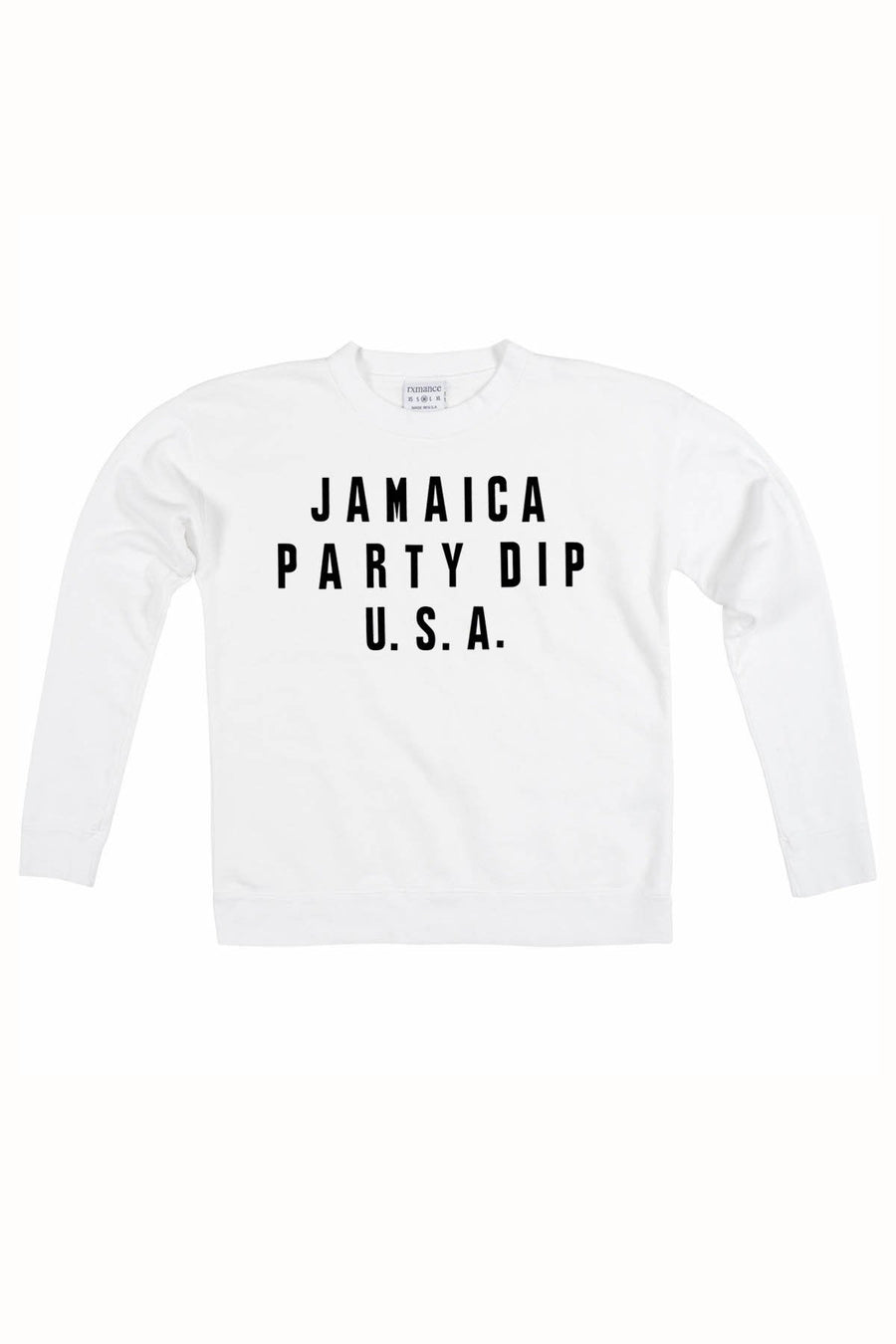Rxmance Unisex White Party Dip French Terry Sweatshirt