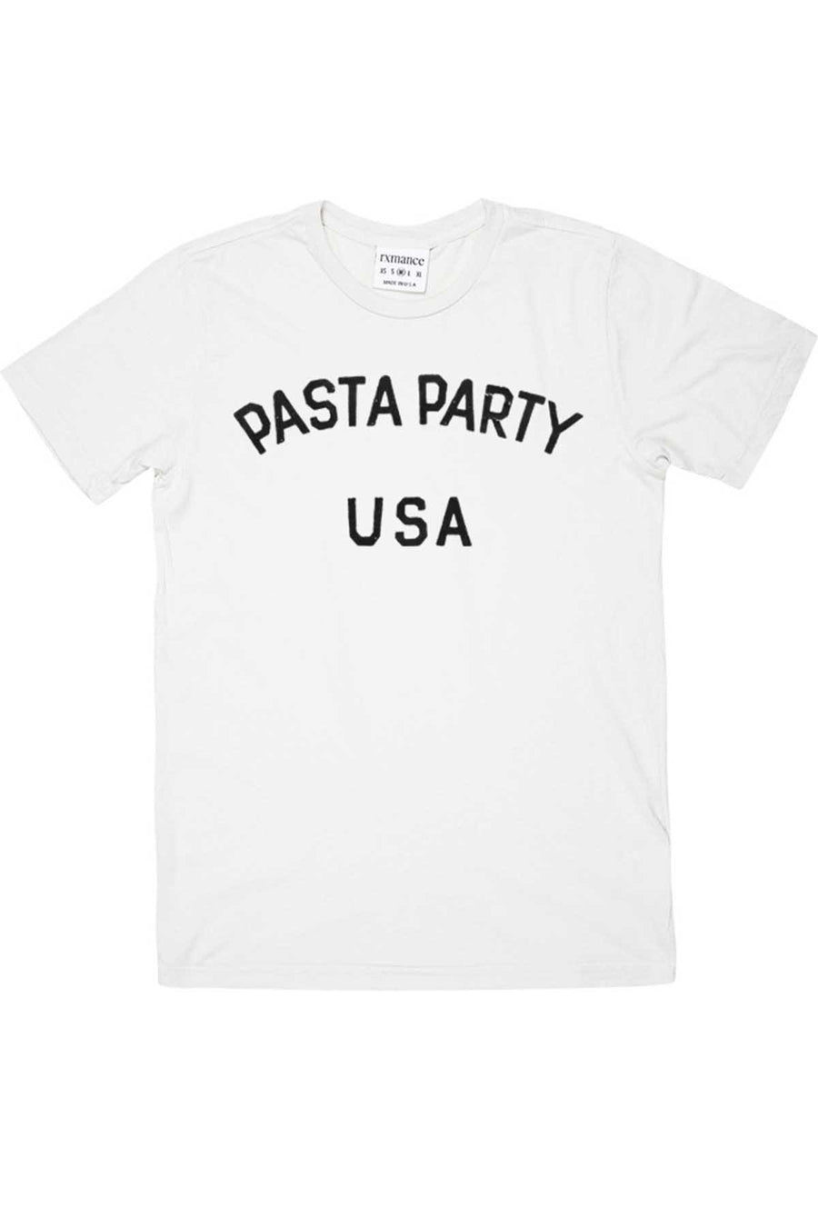 Rxmance Unisex White 'Pasta Party' Tee