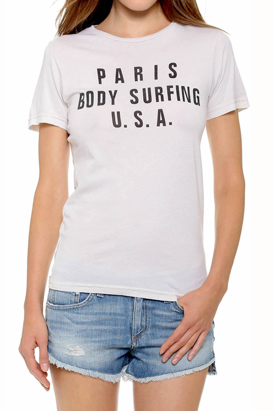 Rxmance Unisex White Sand 'Body Surfing' Tee
