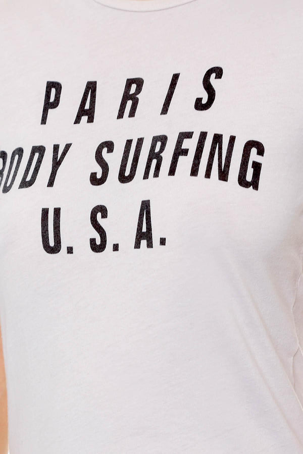 Rxmance Unisex White Sand 'Body Surfing' Tee