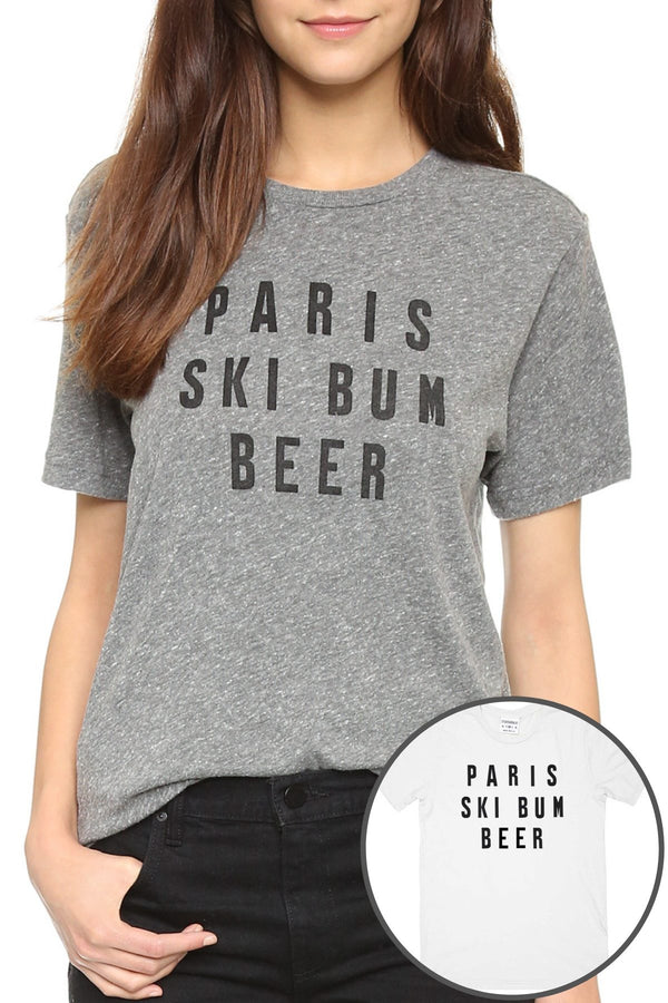 Rxmance Unisex White 'Ski Bum' Tee