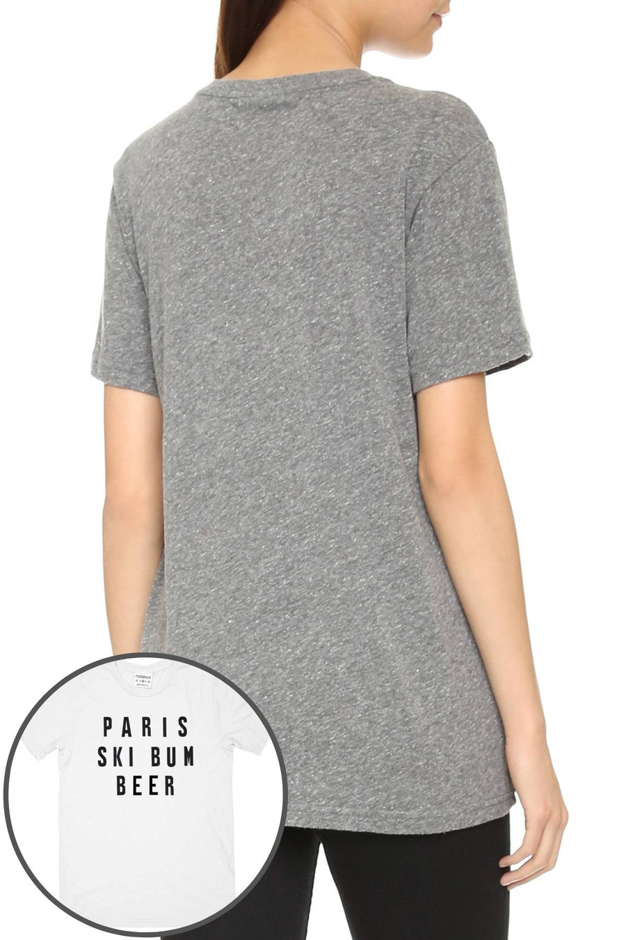 Rxmance Unisex White 'Ski Bum' Tee