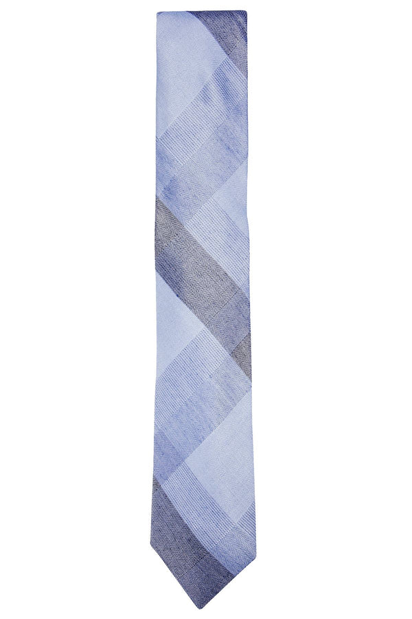 Ryan Seacrest Distinction Blue Sacramento-Plaid Slim Tie
