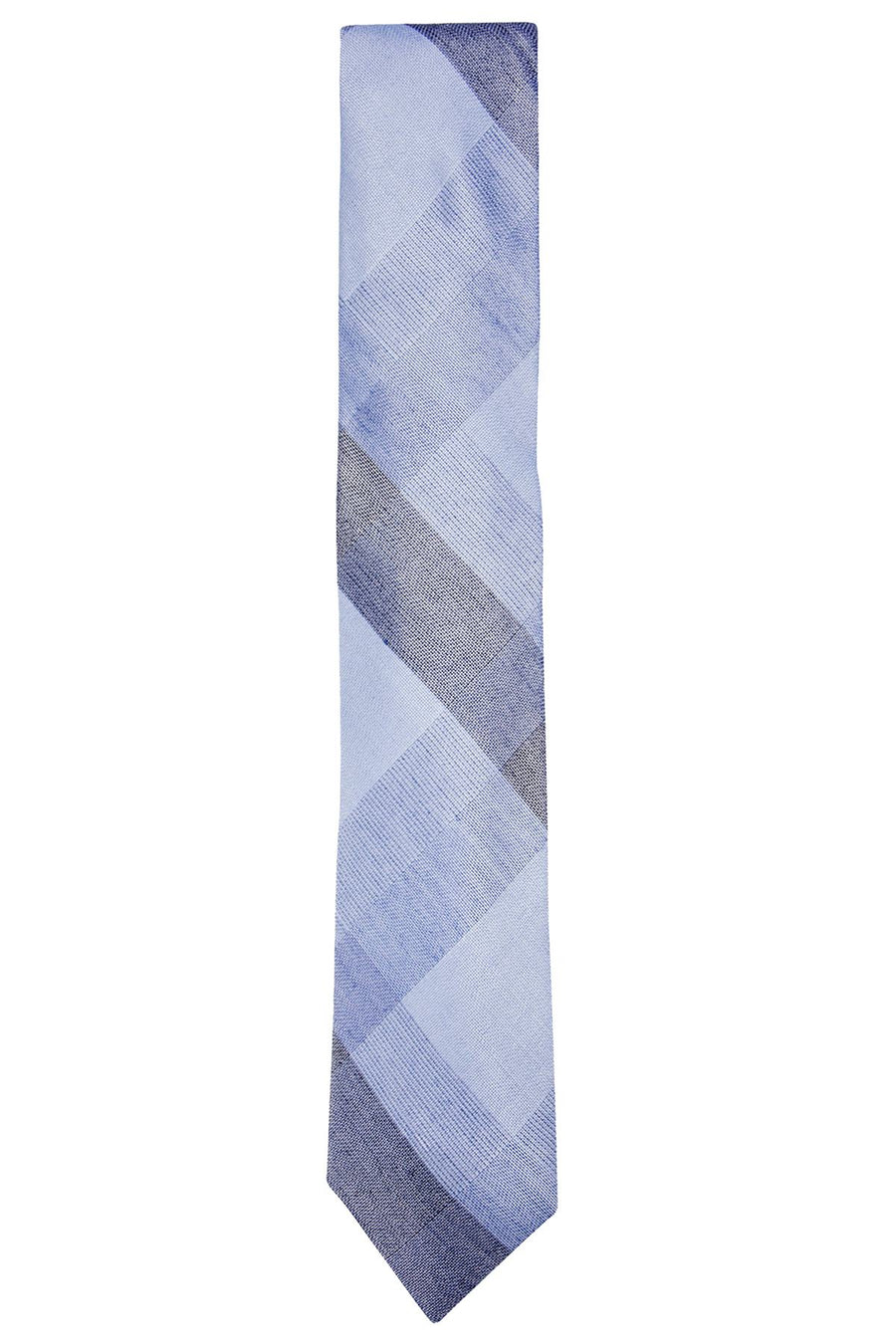 Ryan Seacrest Distinction Blue Sacramento-Plaid Slim Tie
