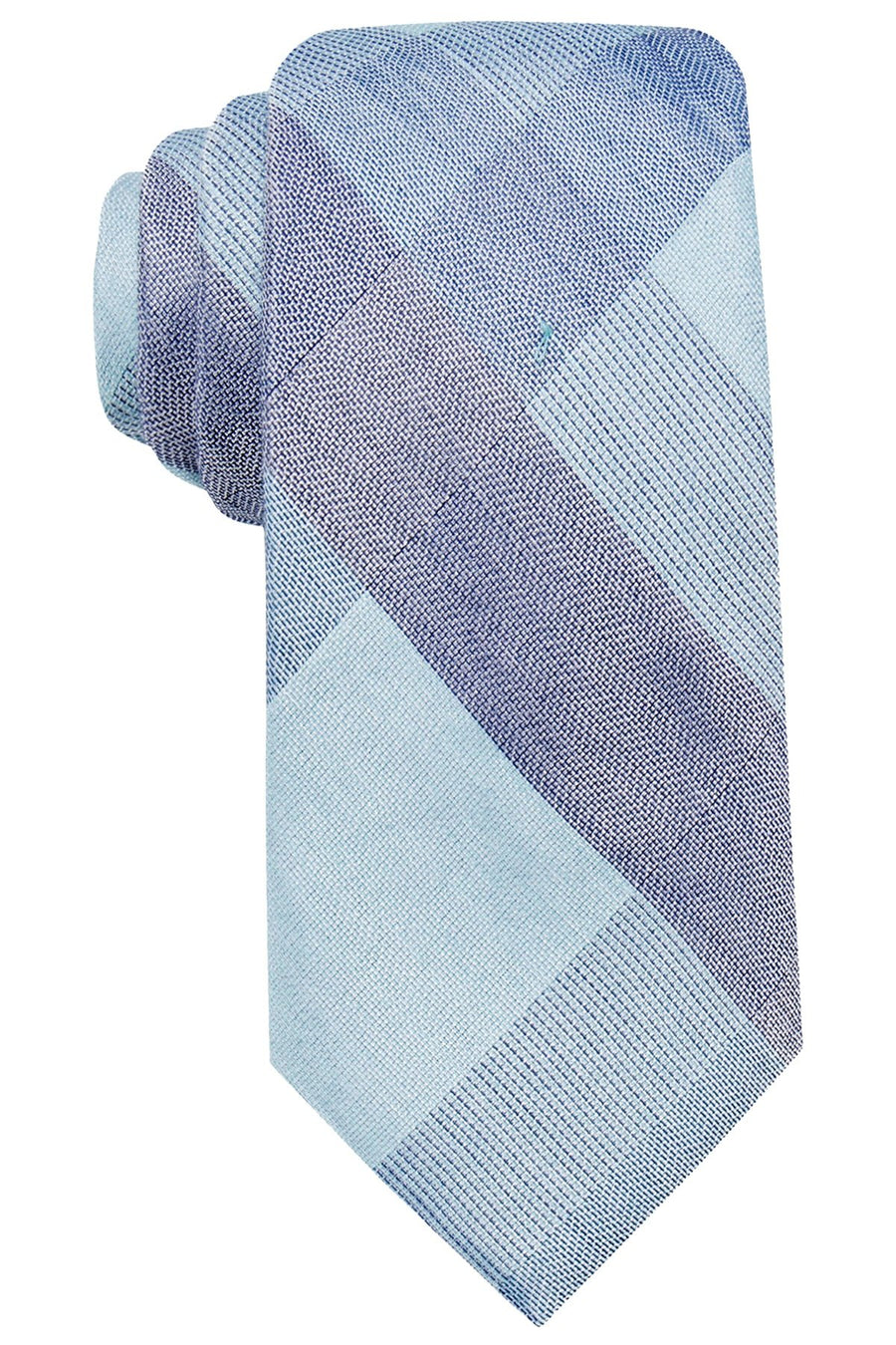 Ryan Seacrest Distinction Blue Sacramento-Plaid Slim Tie