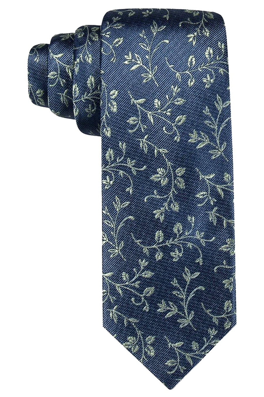 Ryan Seacrest Distinction Navy/Green Brookhurst-Vine Slim Tie