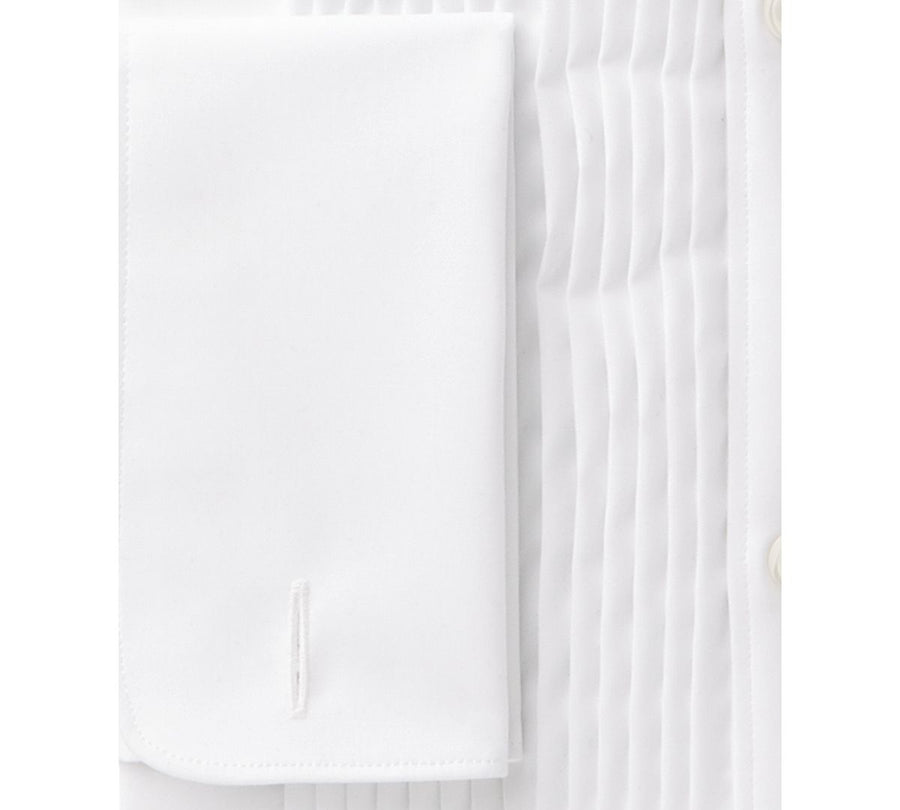 Ryan Seacrest Distinction Slim-fit Stretch Non-iron White French Cuff Tuxedo Dress Shirt White Tux Shirt