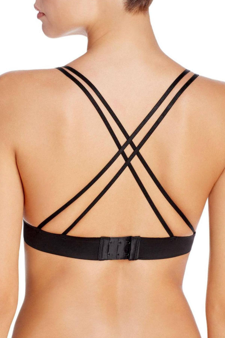 Sam Edelman Black/Gold-Dot Metallic Mesh Bralette
