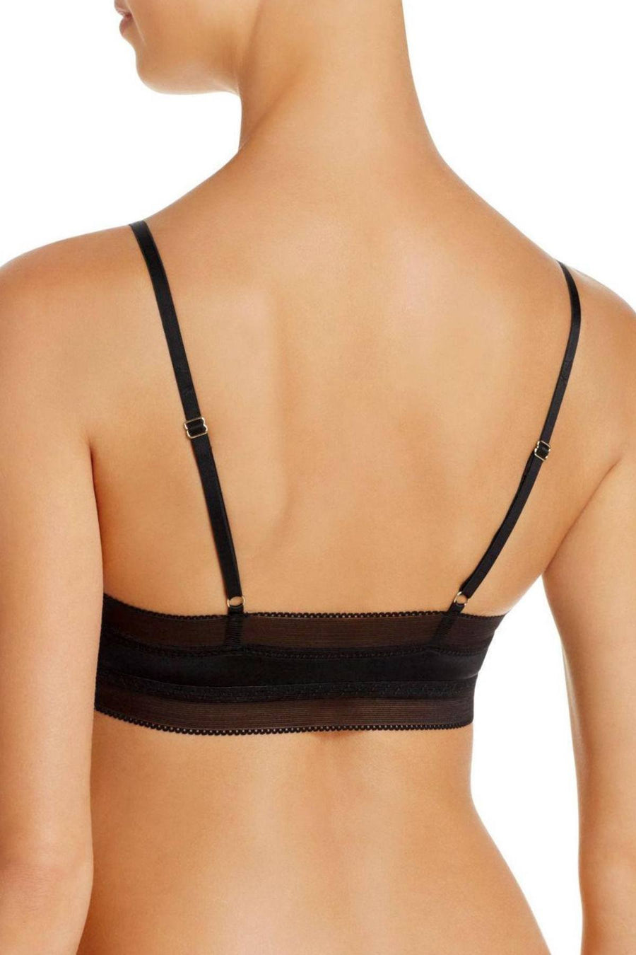 Sam Edelman Black Mesh/Microfiber Bralette