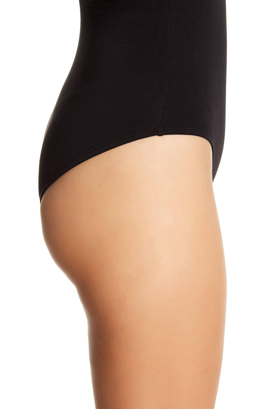 Sam Edelman Black Strappy Plunge Bodysuit