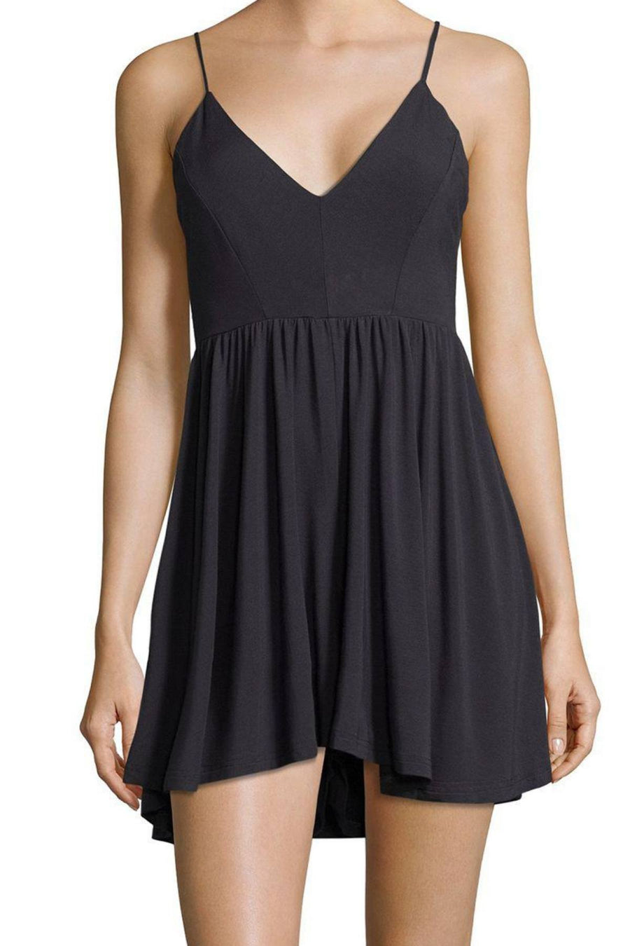 Sam Edelman Charcoal-Grey Jersey Orchid Romper