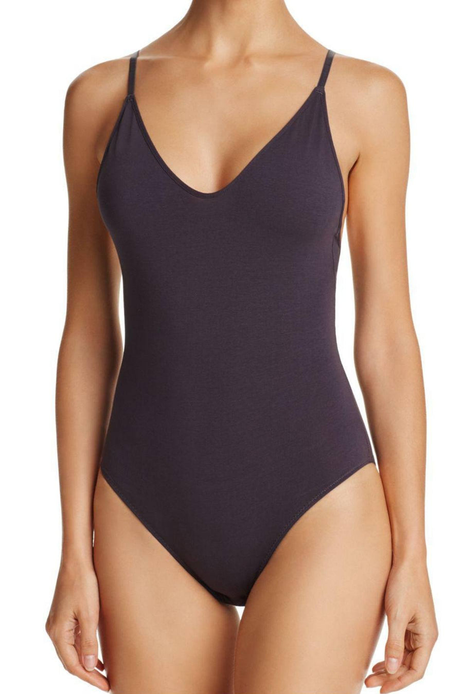 Sam Edelman Charcoal Strappy-Back Bodysuit