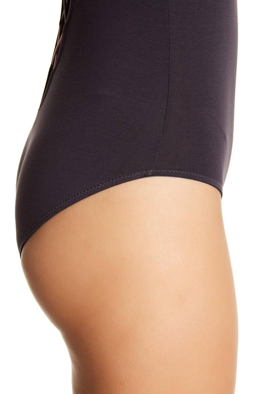 Sam Edelman Charcoal Strappy-Back Bodysuit