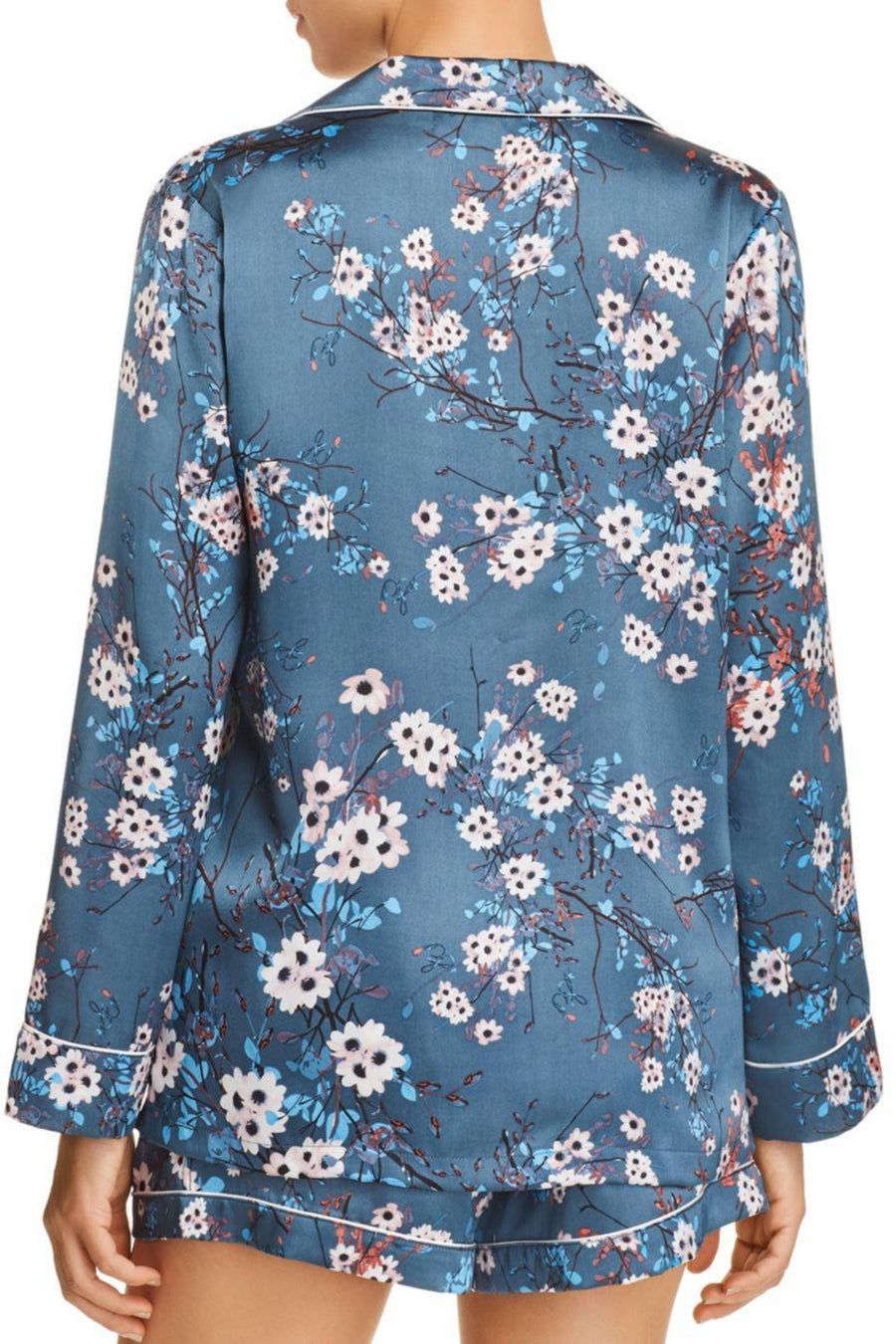 Sam Edelman Spring-Blue-Floral 2-Pc Satin PJ Set