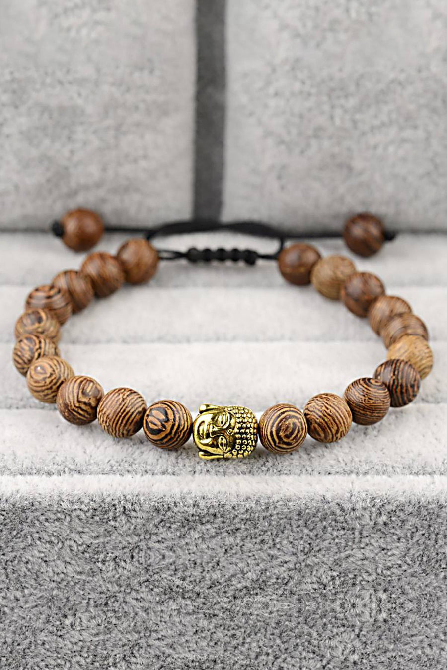 Sandalwood Golden Buddha Adjustable Meditation Bracelet