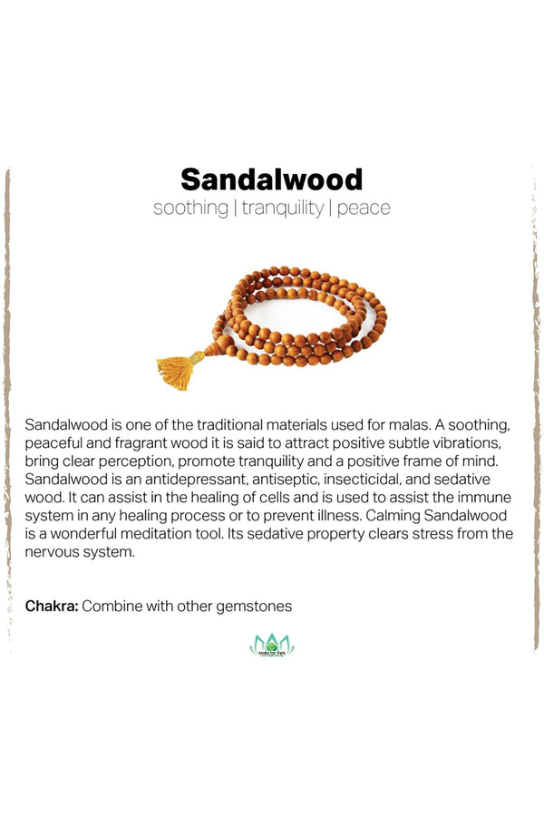 Sandalwood Golden Buddha Adjustable Meditation Bracelet