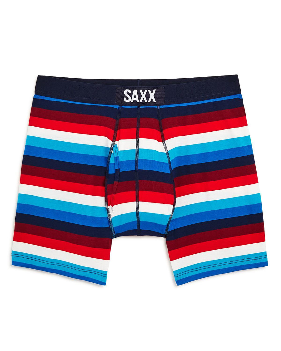 Saxx Ultra Striped Boxer Briefs Navy/Red