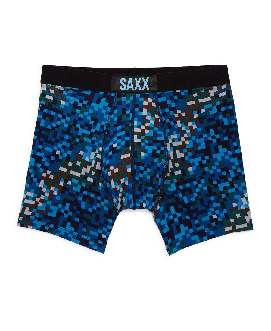 Saxx Vibe Pixelated Camouflage-print Boxer Briefs Ocean Camo