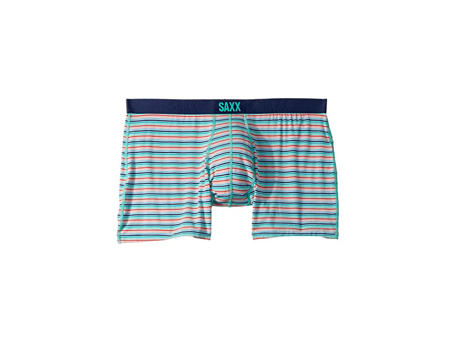 Saxx Vibe Striped Boxer Briefs Blue Witty Stripe