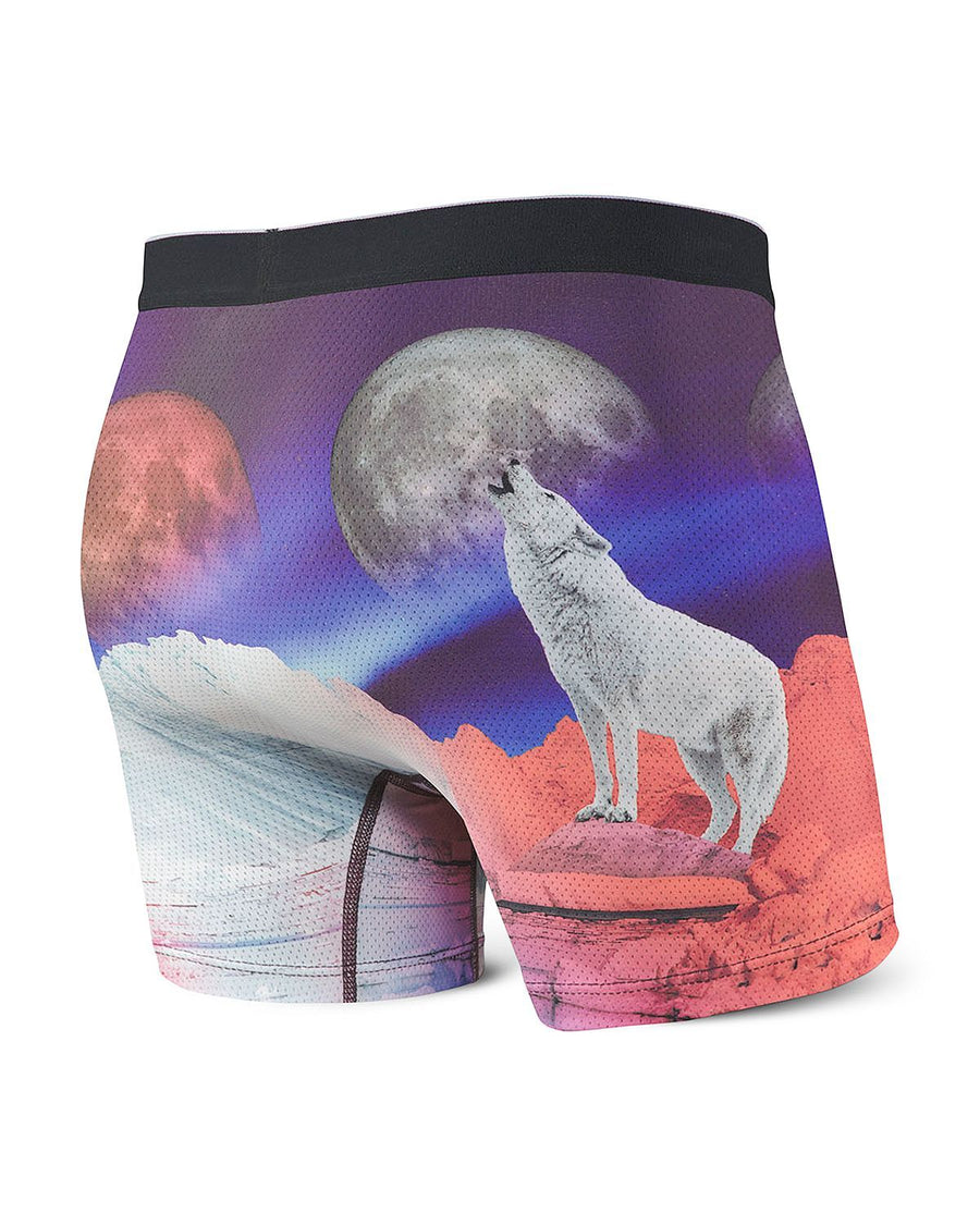 Saxx Volt Wolf Print Boxer Briefs Blood Moon