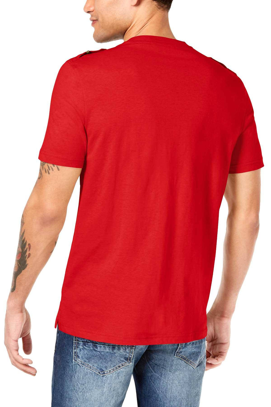Sean John Fiery Red Zip Pocket Flight T-Shirt