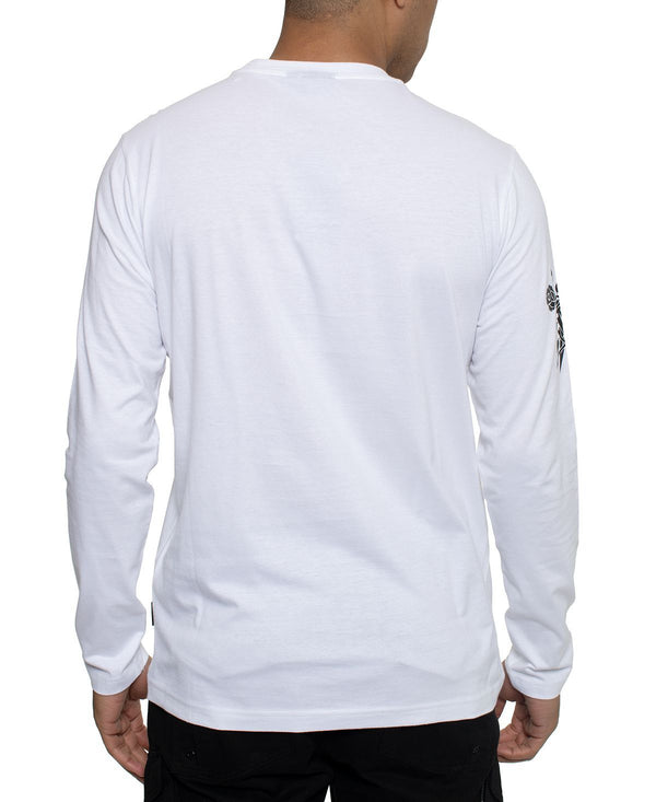 Sean John Long-sleeve Defiant 1 Graphic T-shirt Bright White