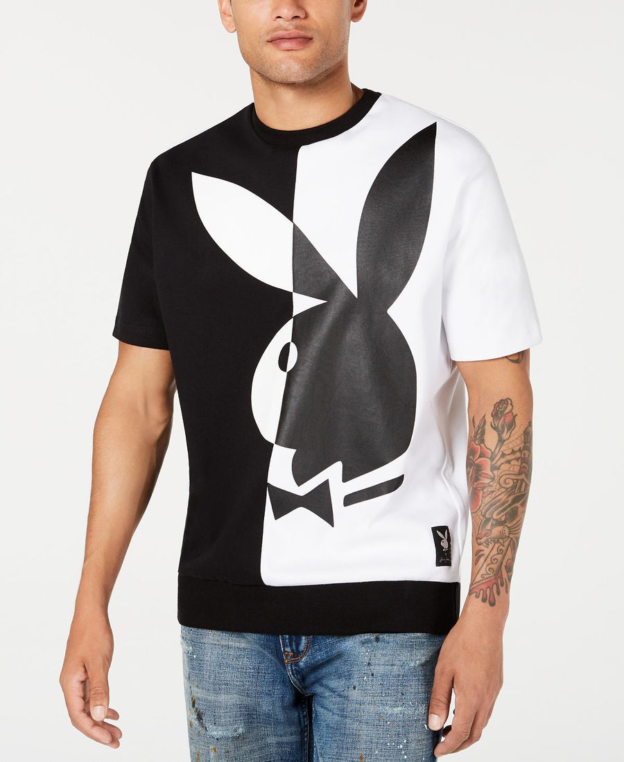 Sean John Playboy Collection Regular-fit Colorblocked Logo-print Sweatshirt Bright Whi