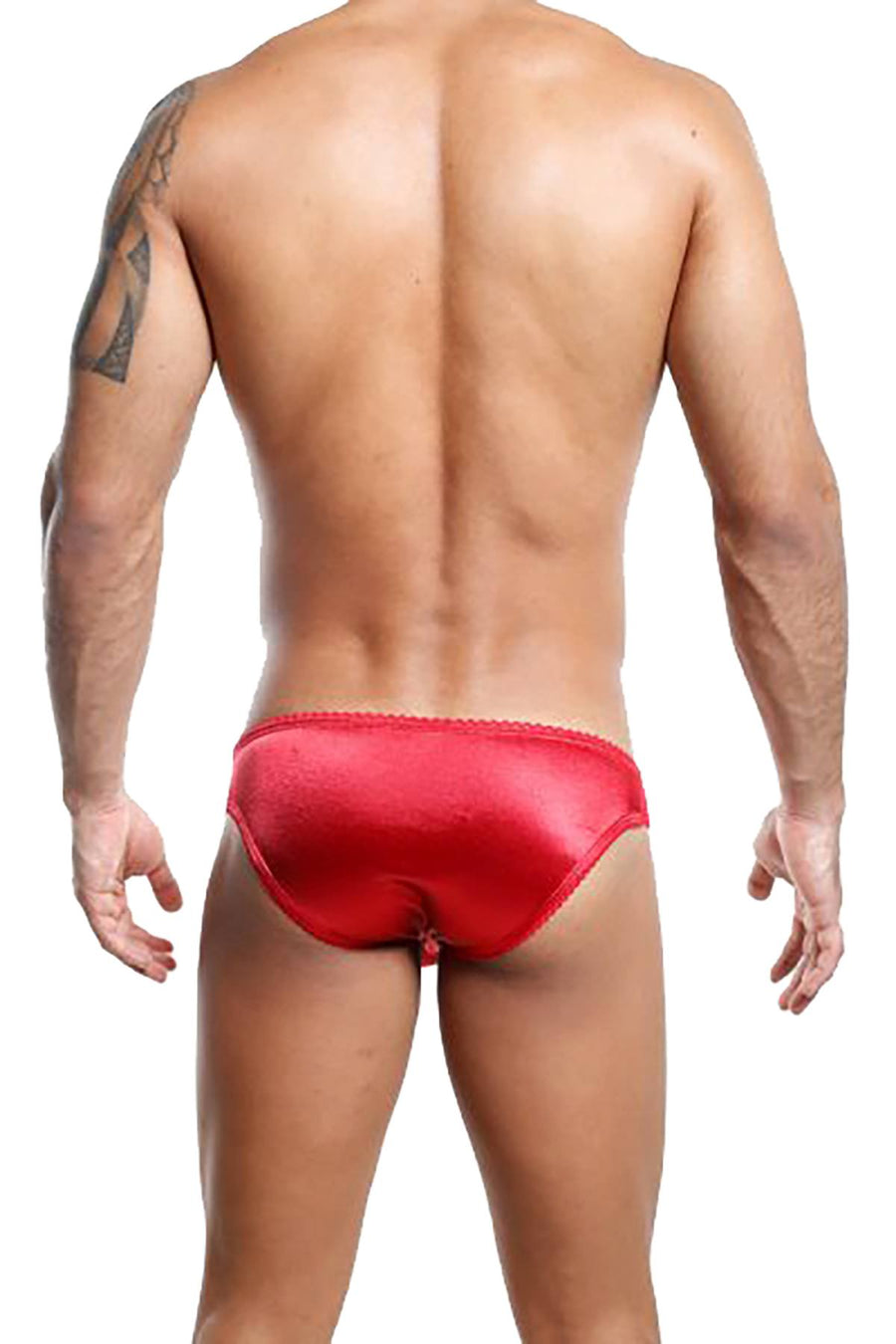 Secret Male Red Lace & Shine Bikini Brief