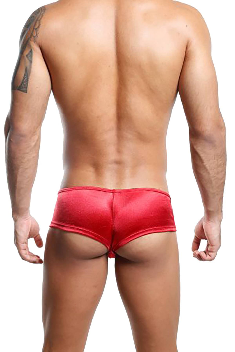 Secret Male Red Shiny Cheeky Square-Cut Bulge Brief