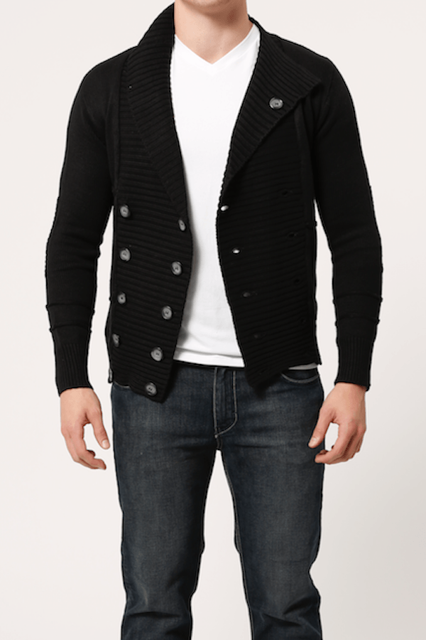 Seduka Black Asymmetric Sweater