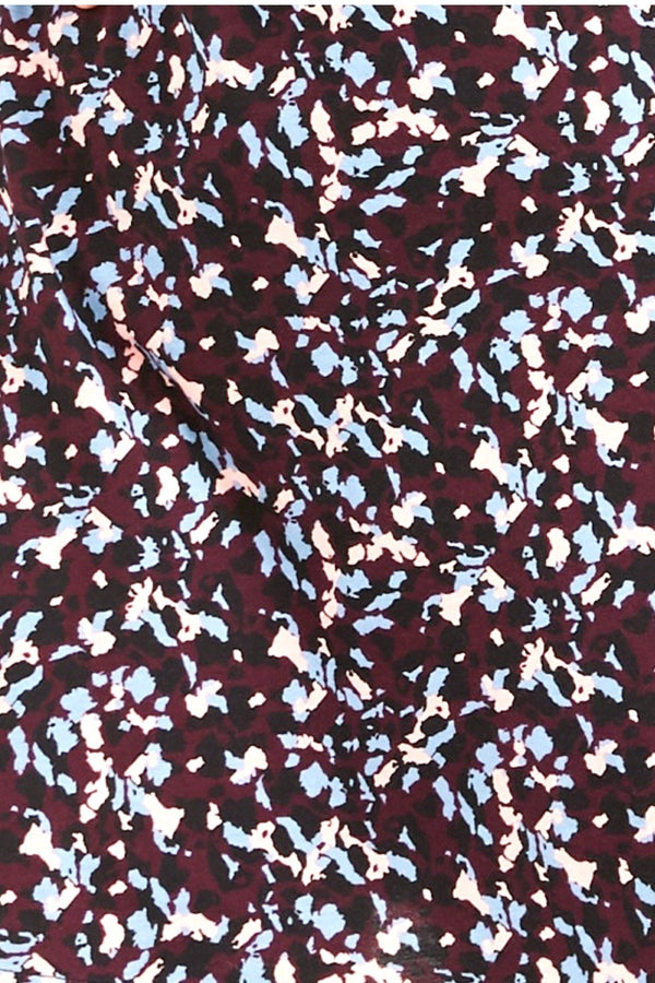 Sesoire Aubergine Printed Lace-Trim Chemise