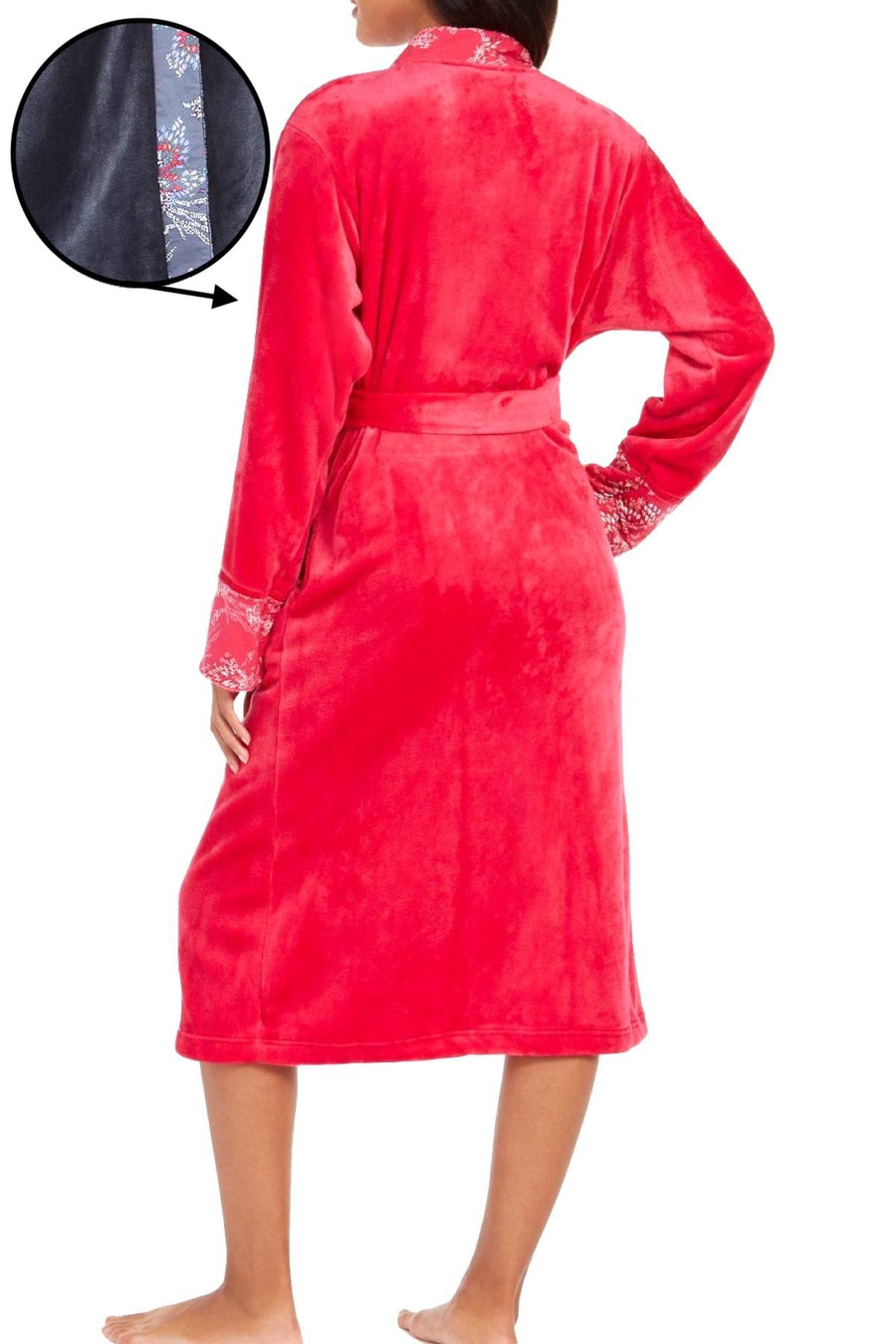 Sesoire Grey French Fleece Long Wrap Robe