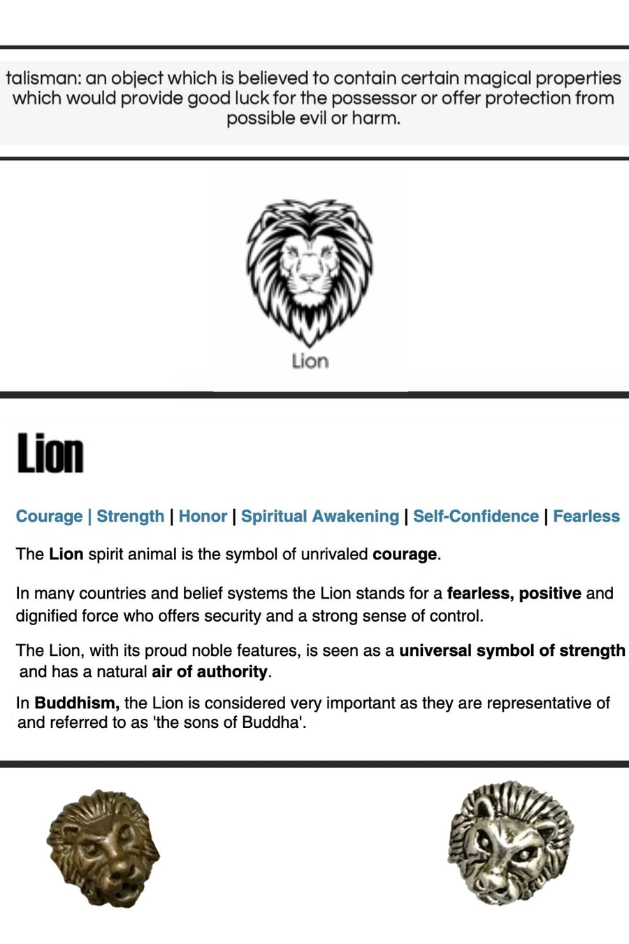 Silver Plated Lion's Head Hematite Skinny Healing Bracelet