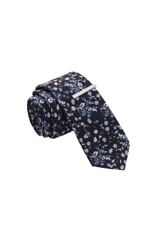 Skinny Tie Madness Black/Blue Poisonous Poison Tie