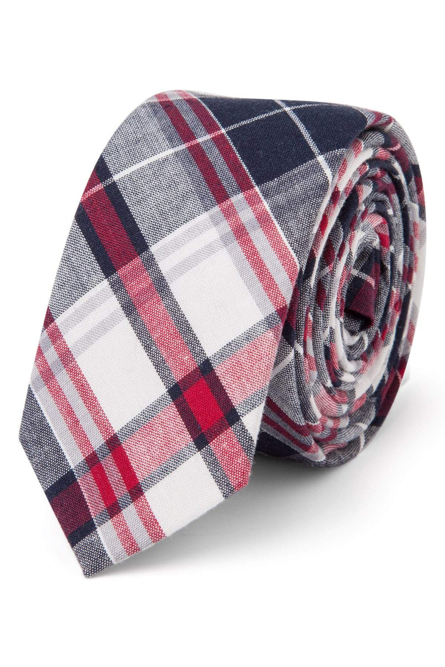 Skinny Tie Madness Red & Black Happy To See Me Tie