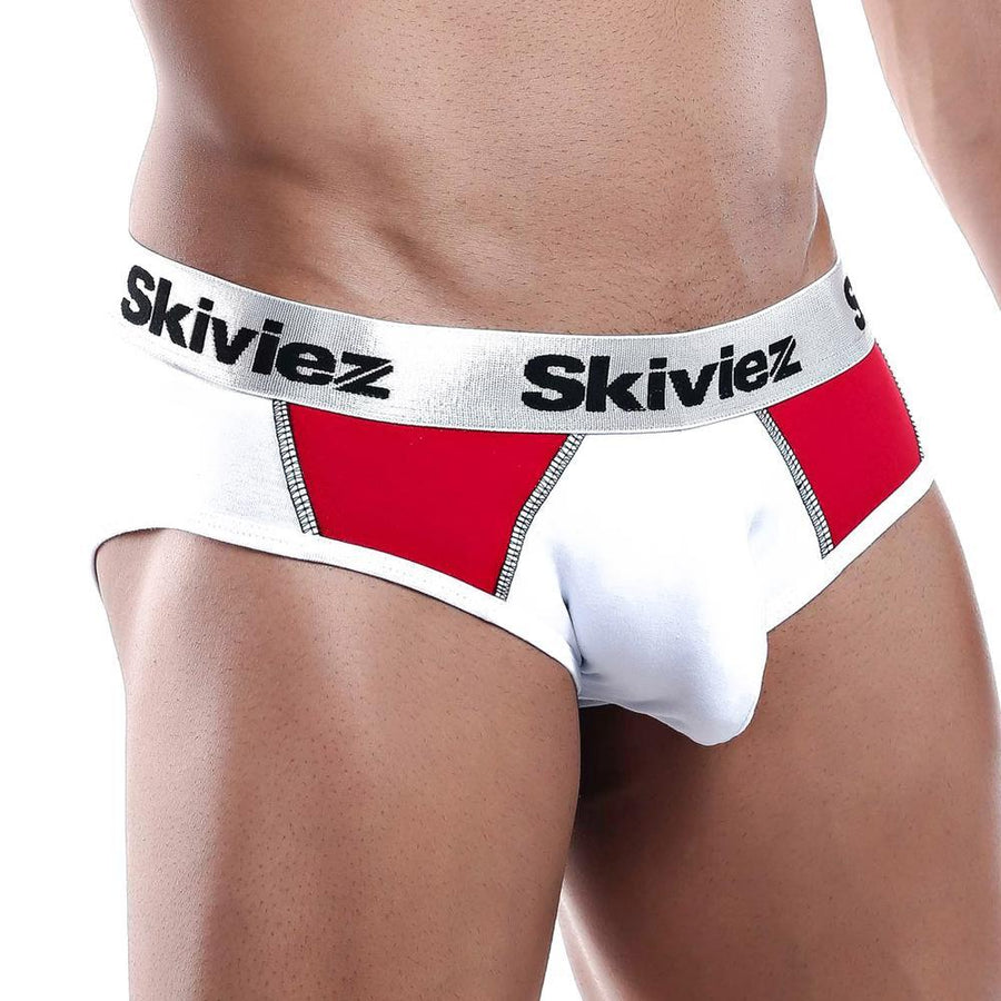 Skiviez Szj017 White & Red Brief