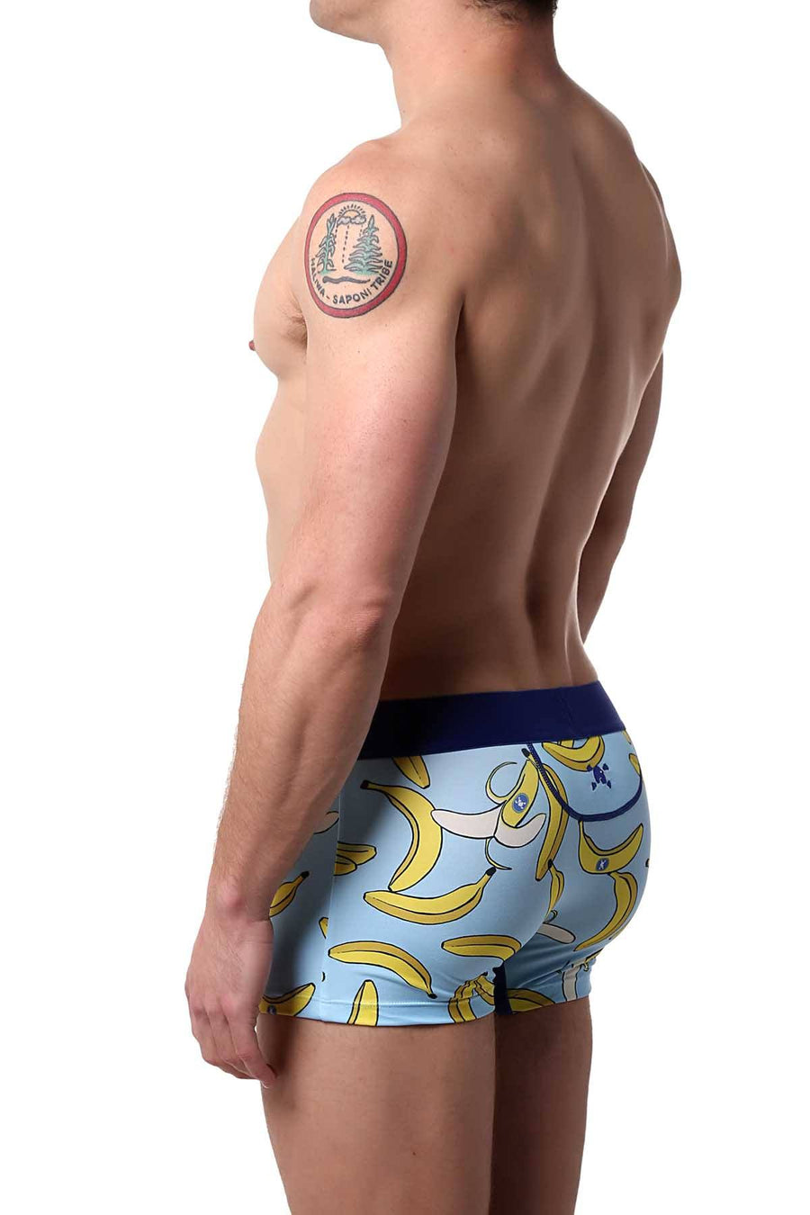 Skull & Bones Blue Banana-Print Trunk