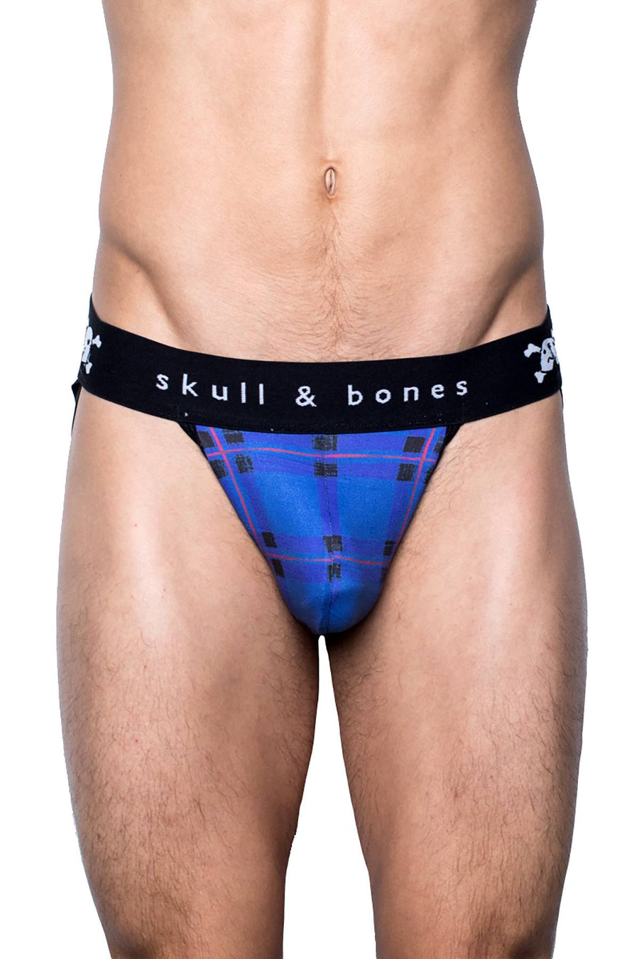 Skull & Bones Blue Plaid Jock