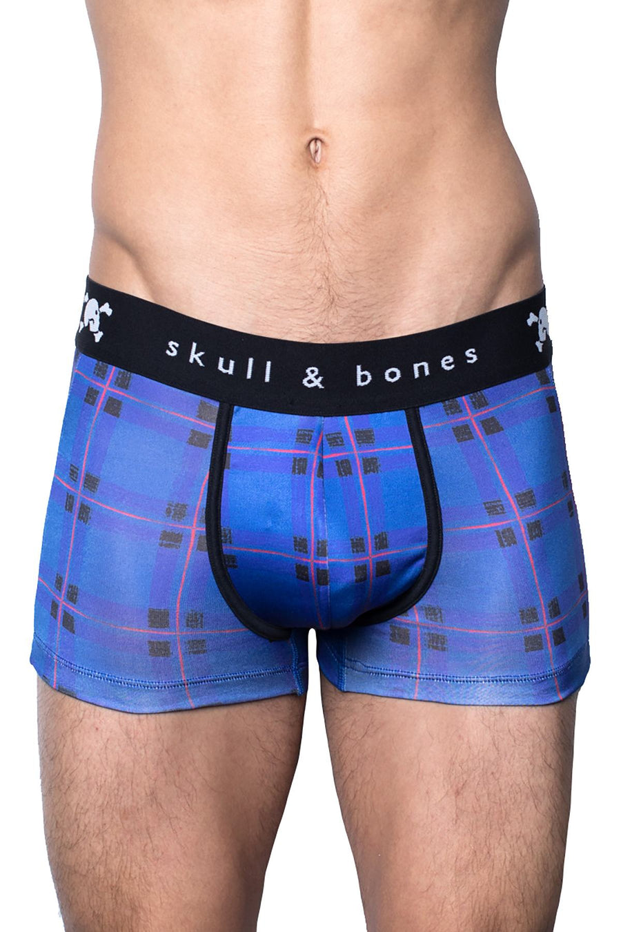 Skull & Bones Blue Plaid Trunk