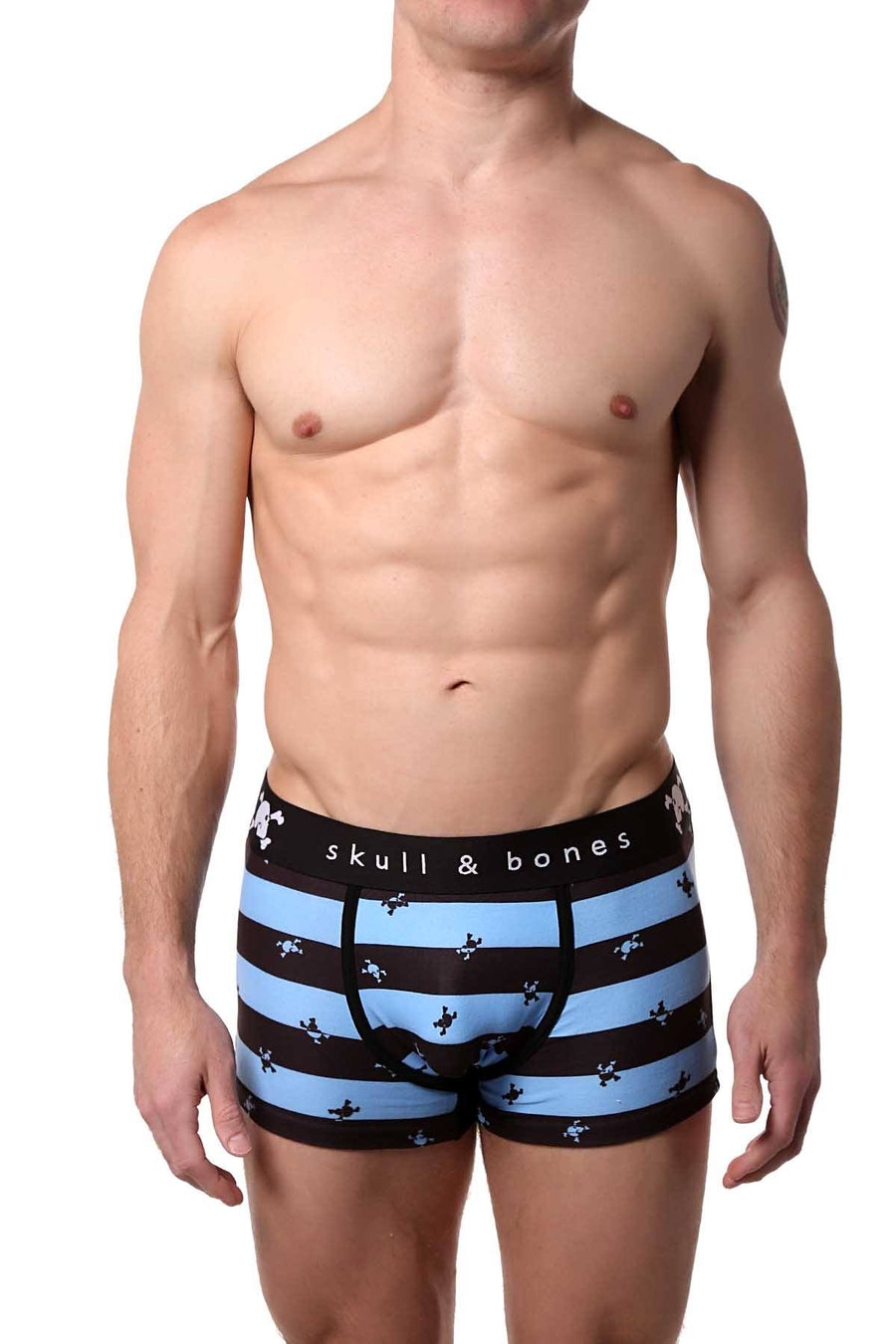 Skull & Bones Blue Rugby-Stripe Trunk