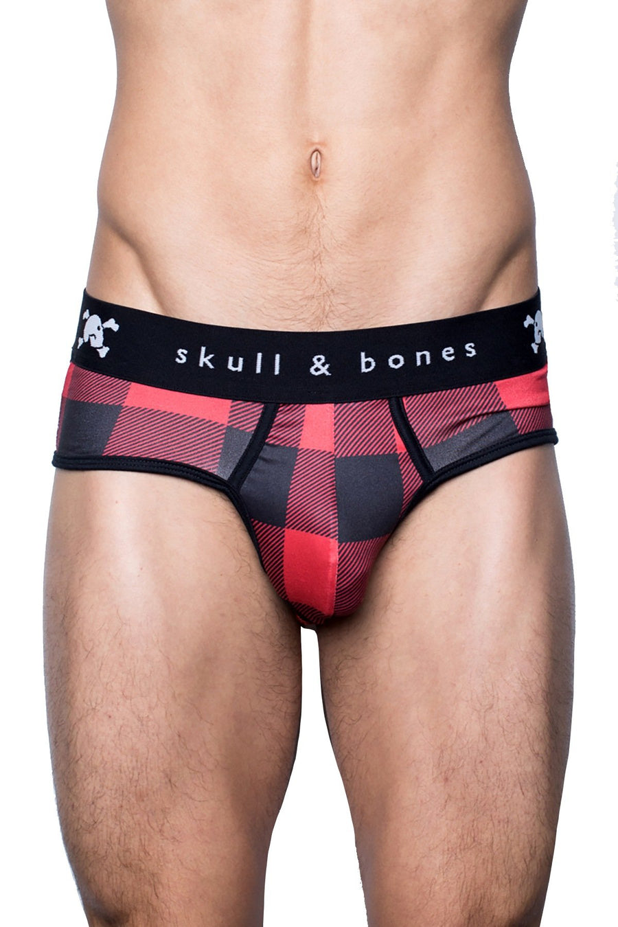 Skull & Bones Buffalo Red Plaid Brief