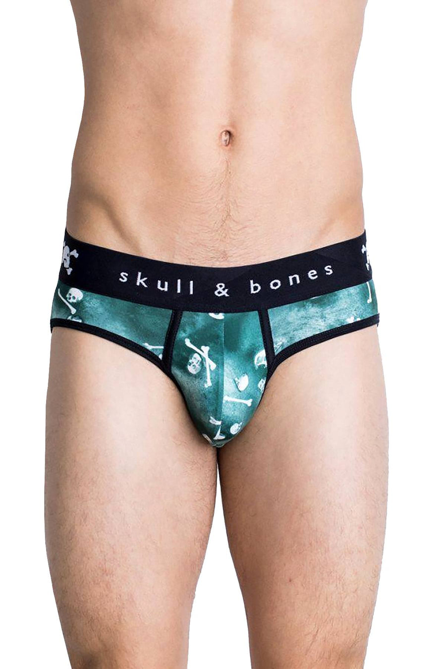 Skull & Bones Emerald Tossed-Skull Peek-a-Boo Brief
